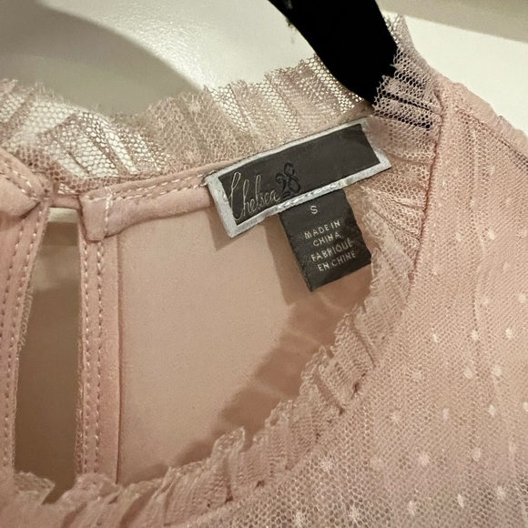 Women’s Chelsea 28 sz S pink top with lace overlay - Picture 4 of 5